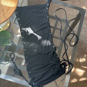 Black Mini Dress, Sexy, Lace up side detail